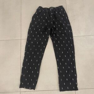 Polo by Ralph Lauren Men's Black Allover Pony Pajama Bottom Pant
